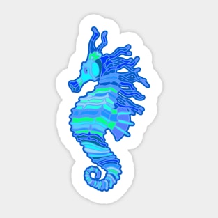 Neon Seahorse Sticker